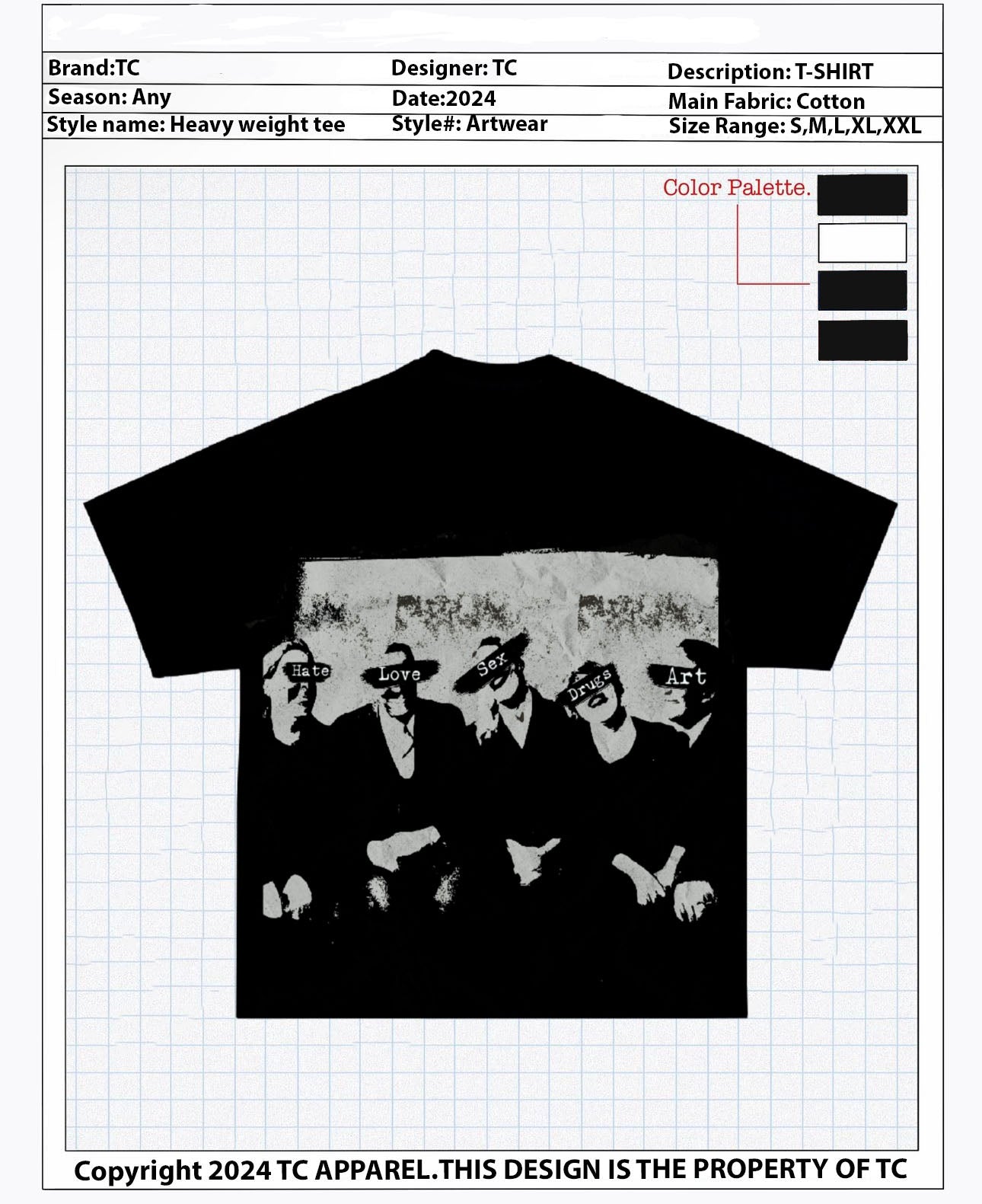 HaTe,LoVe,SeX,Drugs,Art Tee
