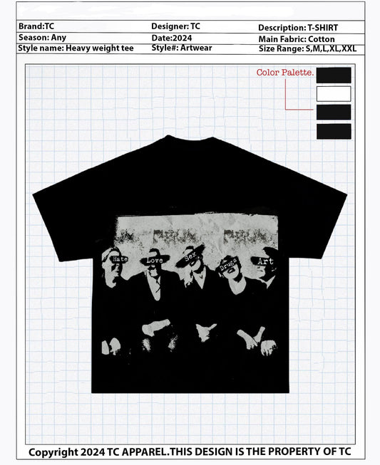 HaTe,LoVe,SeX,Drugs,Art Tee